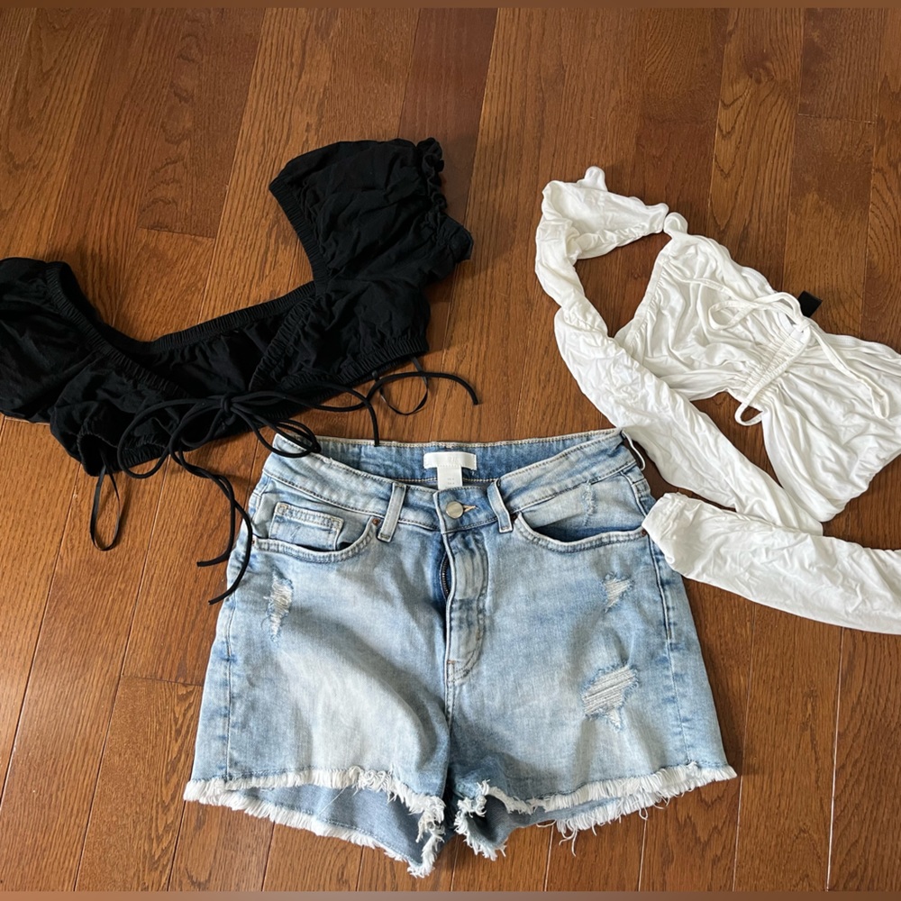 H&M Shorts (6) and Shein Tops(M)